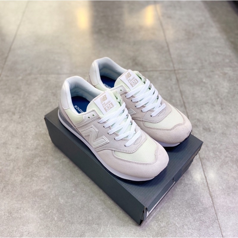 Giày thể thao 574 xám nhạt cực êm, dễ phối đồ