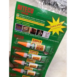 Vỉ 12 tuýp keo dán đa năng super glue (Thái)