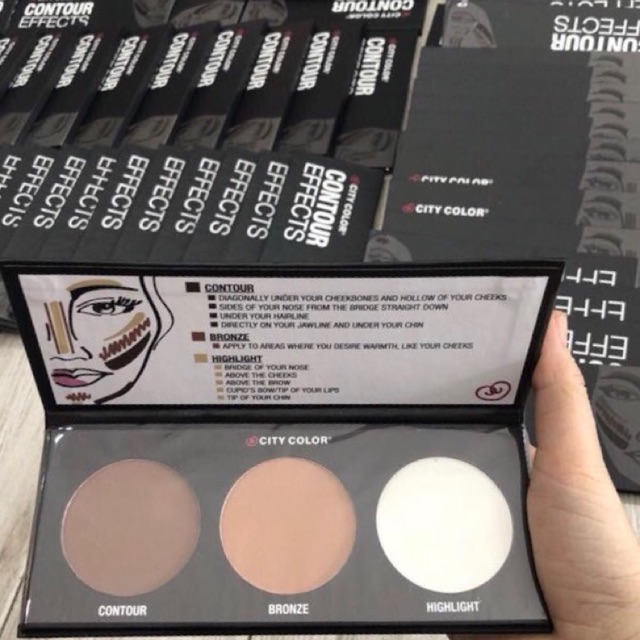 Bảng phấn tạo khối và Highlight, che khuyết điểm CITY COLOR