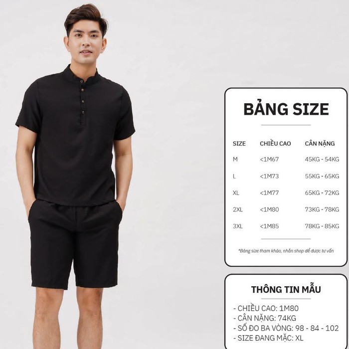 [Mã SKAMA06 giảm 8% TỐI ĐA 50K đơn250K] Đồ Bộ Đũi Nam quần áo hè cộc tay cao cấp BD33 | BigBuy360 - bigbuy360.vn