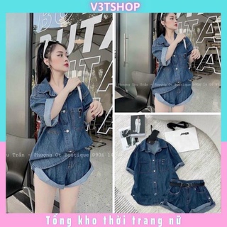 ❤️❤️sét áo bò cổ đức quần sóc _v3tshop