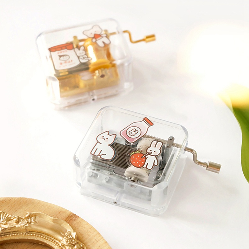 Hộp Nhạc Mini Trong Suốt Thiết Kế Sáng Tạo Dùng Làm Quà Tặng Sinh Nhật