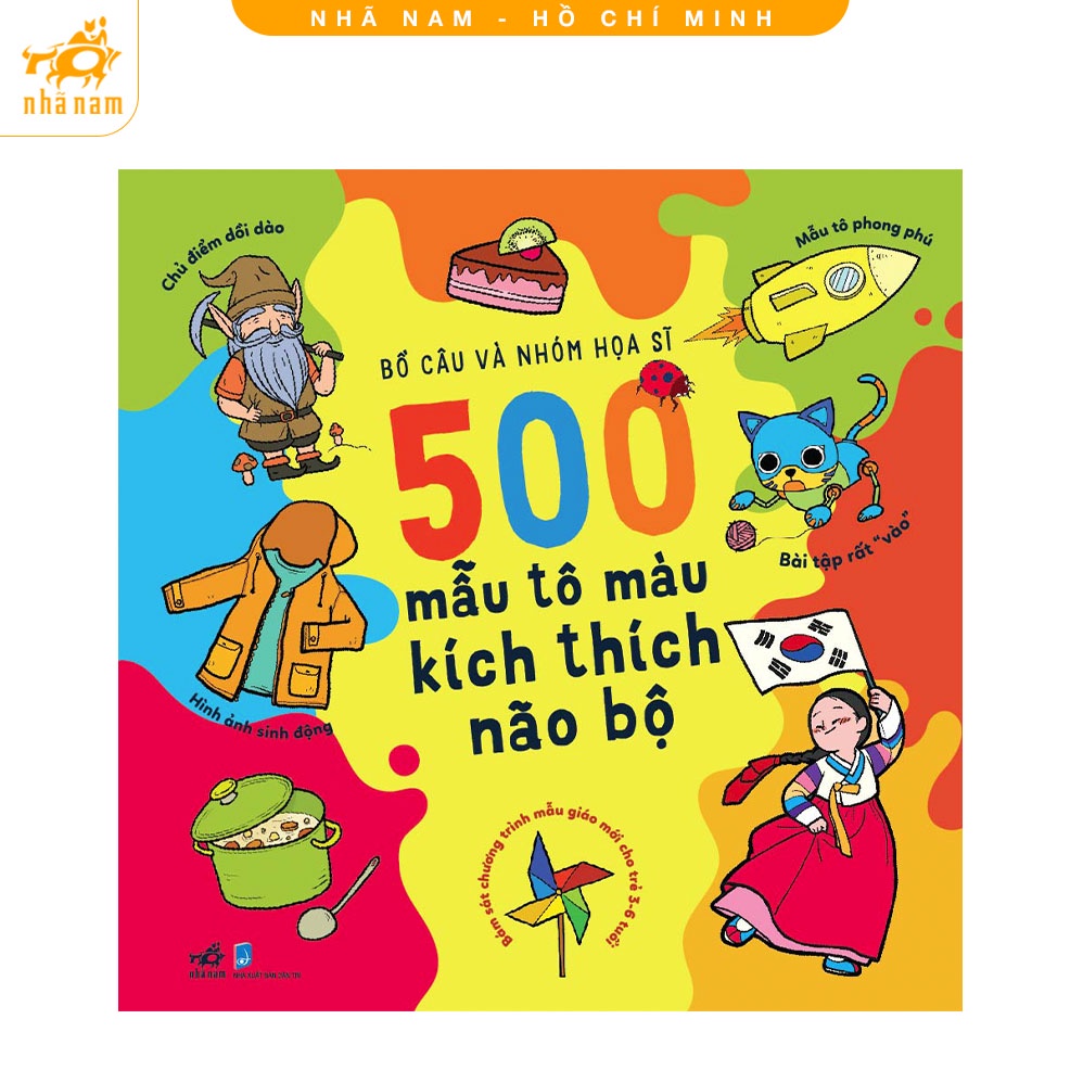 Sách - 500 mẫu tô màu kích thích não bộ (Nhã Nam HCM)