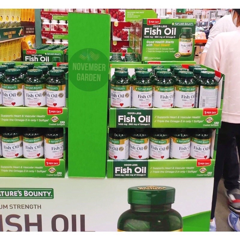 Viên uống Nature's Bounty Fish Oil 1400mg của Mỹ 130 viên