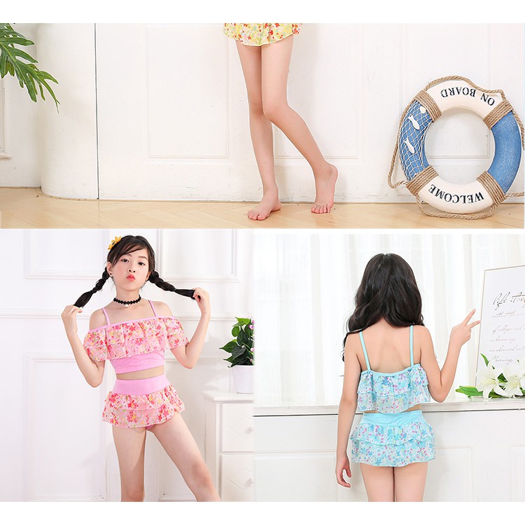 Set đồ bơi bé gái 2 mảnh Quate siêu đẹp
