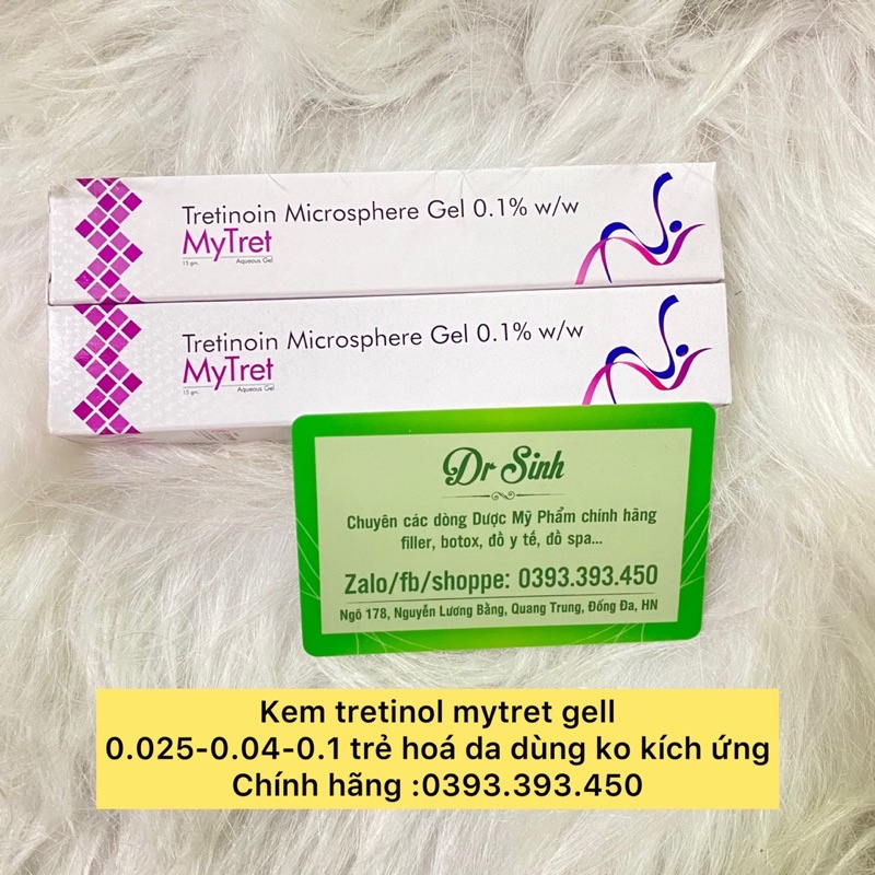Mytret Gell giảm mụn, trẻ hoá da ...0.025-0.04-0.1 15g dùng da mướt