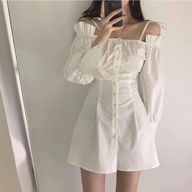 Váy Ulzzang trễ vai ( order )
