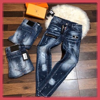 QUẦN JEAN MÀU XANH 2 KHÓA