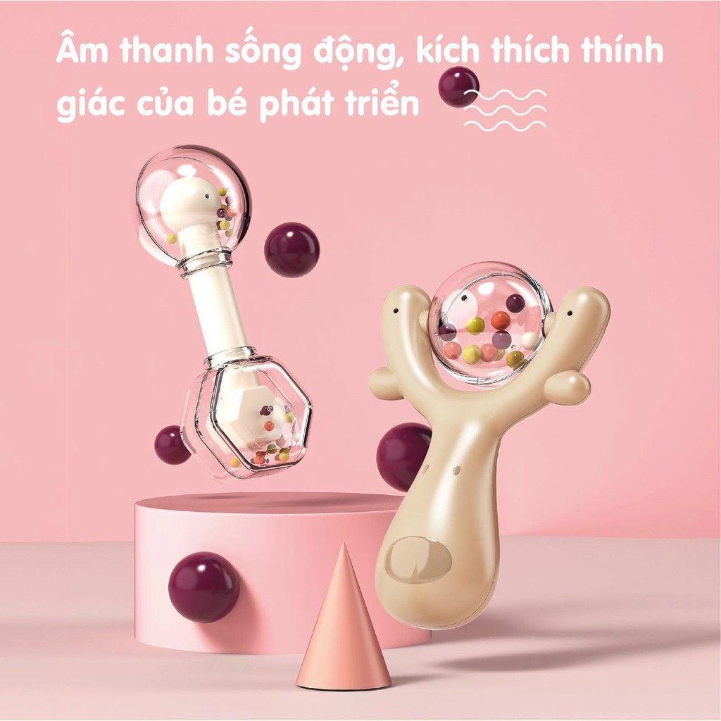 Bộ Đồ Chơi Xúc Xắc Gặm Nướu Cho Bé Sơ Sinh Duhoon, Gồm 10 Chi Tiết Loại Cao Cấp Có Hộp Đựng Babibu - DCXXD