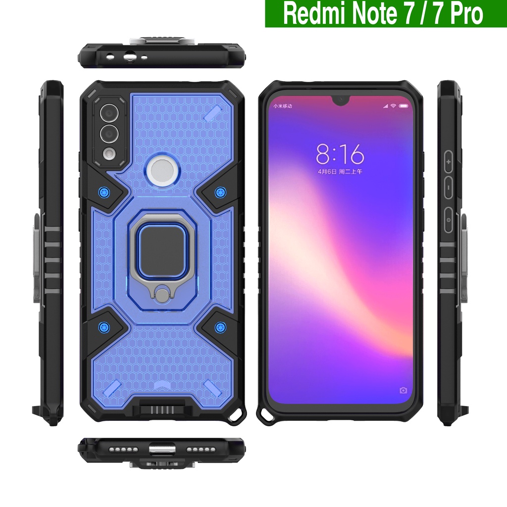 Ốp lưng Redmi Note 7 / 7 Pro tổ Ong Iring không gian mới chống sốc giá đỡ xem phim