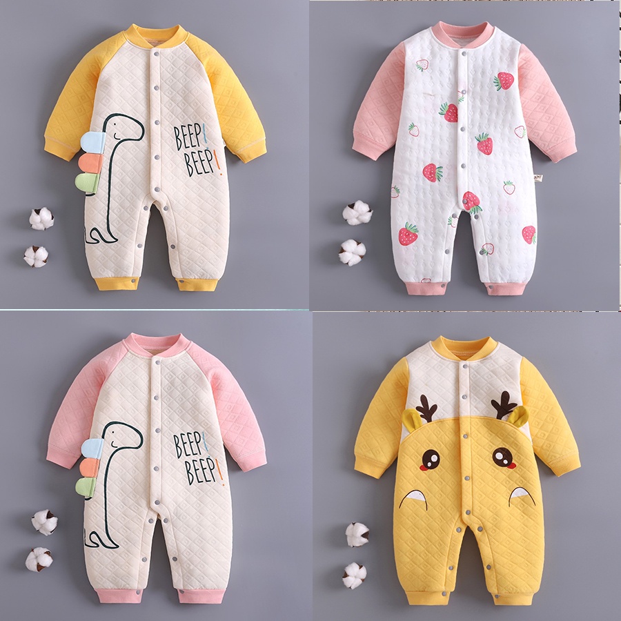 Quần Áo Trẻ Em Sơ Sinh Bộ Đồ Liền Thân bodysuit Dài Tay Chất Cotton Body Hình Thú Cho Bé Trai Bé Gái Body800