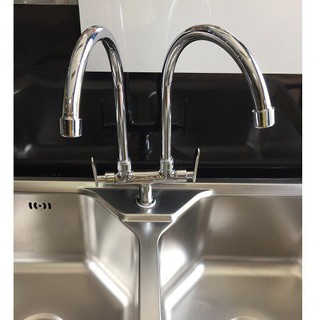 Vòi rửa chén đôi (Vệt Nam), vòi rửa chén 2 cần, vòi rửa chén 2 hộc, vòi rủa hai hộc, bảo hành 24 tháng