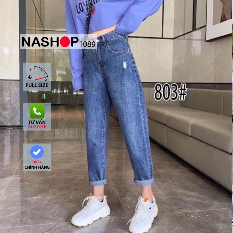 Quần bò baggy nữ quần jean baggy nữ quần jeans nữ lưng cao cạp cao quần nữ đẹp 3 size S M L hot 2021 QT15 nashop 1089