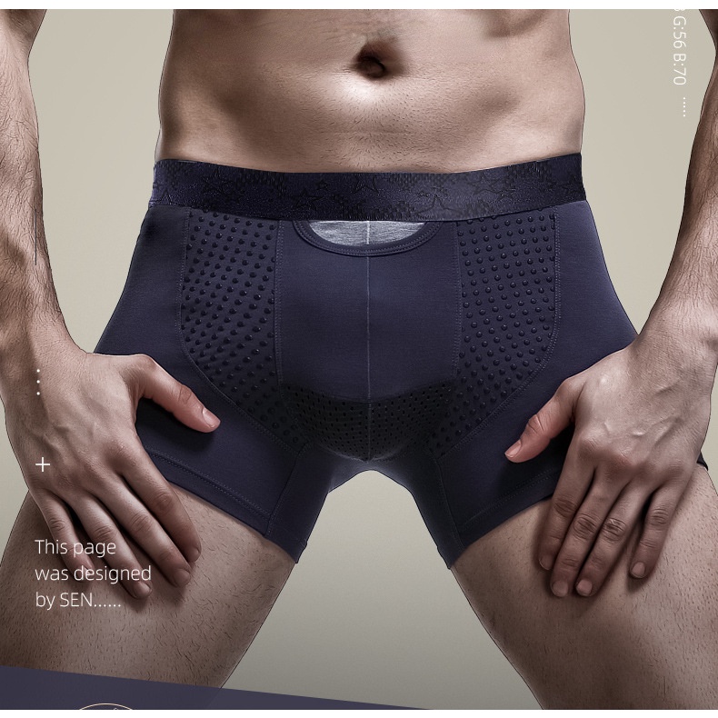 Quần Lót Boxer Vải Lụa Lạnh Thoáng Khí Thoải Mái Có Túi Hộp Thời Trang Nam Cao Cấp 213