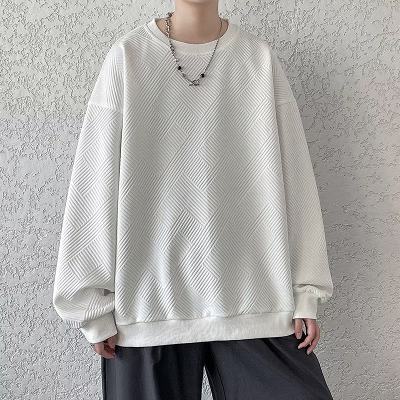 Áo Thun Nam Dài Tay Màu Trắng / Đen Đơn Giản Thời Trang Xuân Hè Size M-3XL