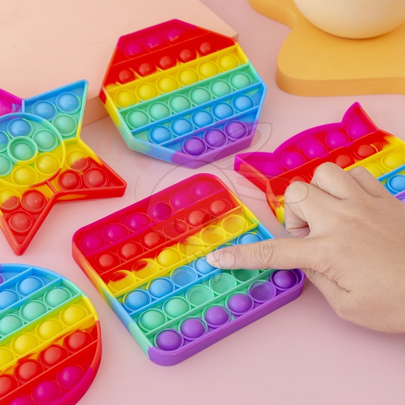 Random POP IT Giá Rẻ Nhất Fidget Bubble Sensory Toy Tiktok Móc Khóa Đồ Chơi Bấm Nút Giúp Giảm Căng Thẳng Hiệu Quả
