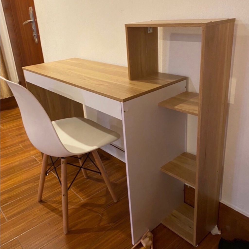 Bàn học sinh viên, bàn làm việc kèm kệ sách thông minh giá rẻ từ gỗ MDF phủ Melamine 100 x 40 x 73 TAGO ND12