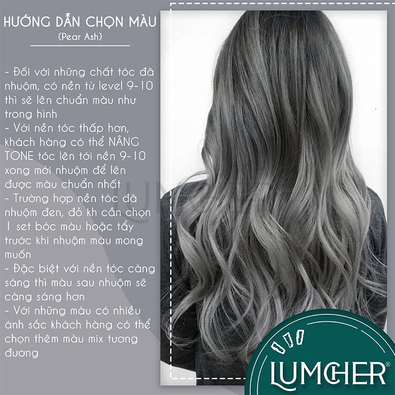 Thuốc nhuộm tóc Xám Khói giá rẻ tại nhà chính hãng Lumcher LC38