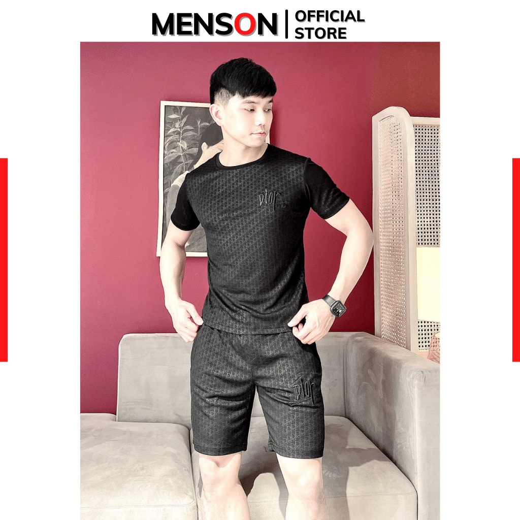 Bộ thể thao nam Diors cộc tay chất mát HÀNG CAO CẤP Menson MS172 Đồ bộ nam mặc nhà co giãn chuẩn form mùa hè 2022