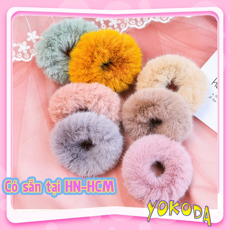 Dây Buộc Tóc Scrunchies Hàn Quốc - Dây Cột Tóc Vải Scrunchies Cho Bé Dễ Thương - PK68