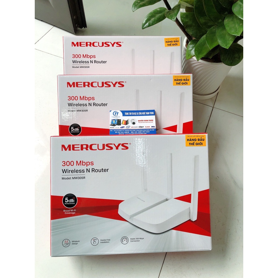 Bộ phát wifi Router chuẩn N tốc độ 300Mbps Mercusys MW305R 3 râu | MW301R 2 râu | MW325R 4 râu - Mới BH Hãng 24 Tháng