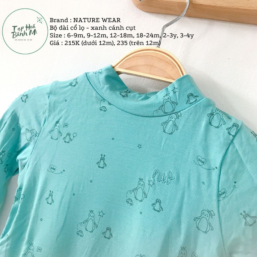 Bộ dài cổ lọ NatureWear - xanh cánh cụt