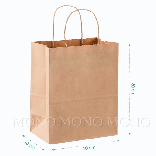 Set 3 Túi Giấy Kraft Đựng Quà Tặng - Nhiều Kích Cỡ - Túi Giấy Môi Trường Đựng Thực Phẩm, Mono Boutique