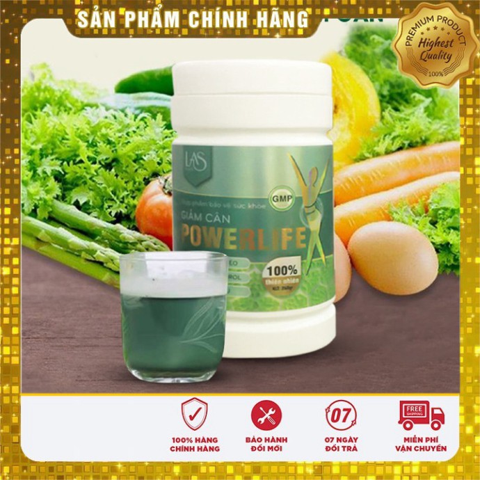 Sữa tảo giảm cân POWERLIFE căng da hồng hào Hộp 260gr LAS BEAUTY