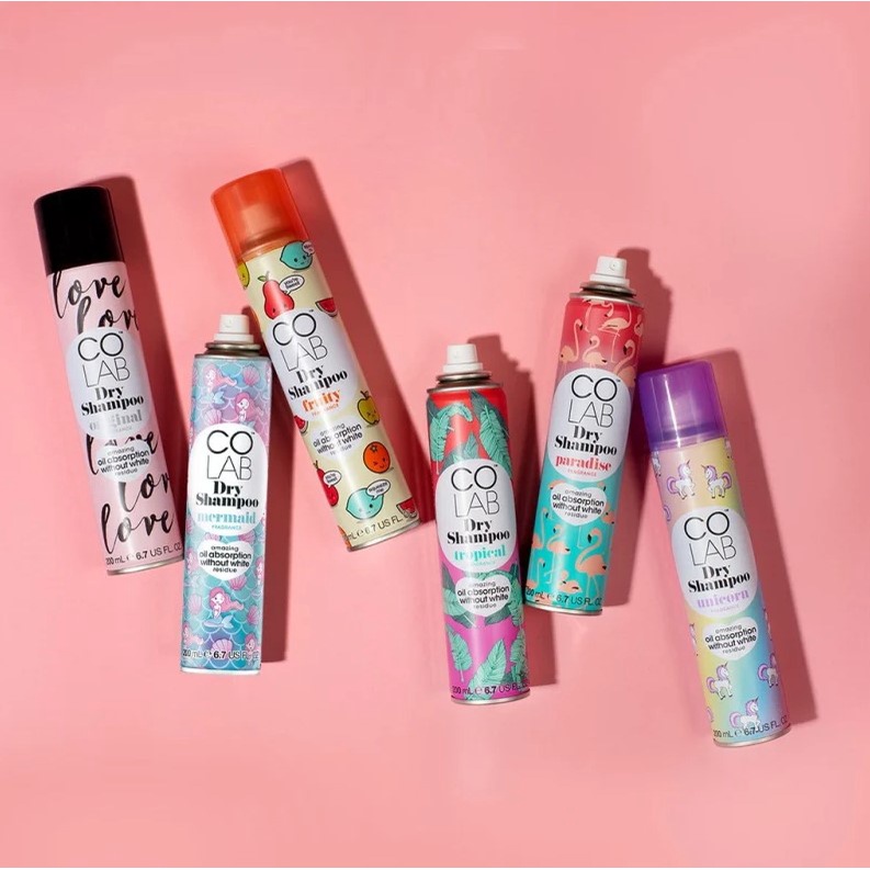 Dầu Gội Khô Bảo Vệ Tóc Khỏi Tia UV, Tạo Tóc Phồng Vào Nếp Colab Dry Shampoo