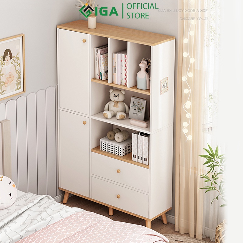 Tủ sách, tủ để đồ đa năng trang trí phòng cho bé phong cách hàn quốc chính hãng IGA - GP167