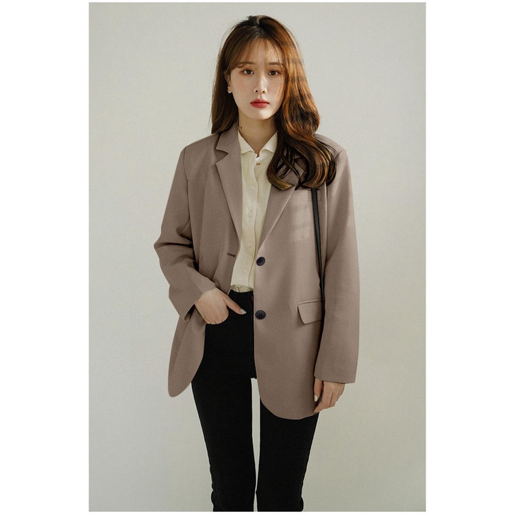 Áo khoác blazer dáng ôm kiểu Hàn Quốc thiết kế thời trang thu đông cho nữ
