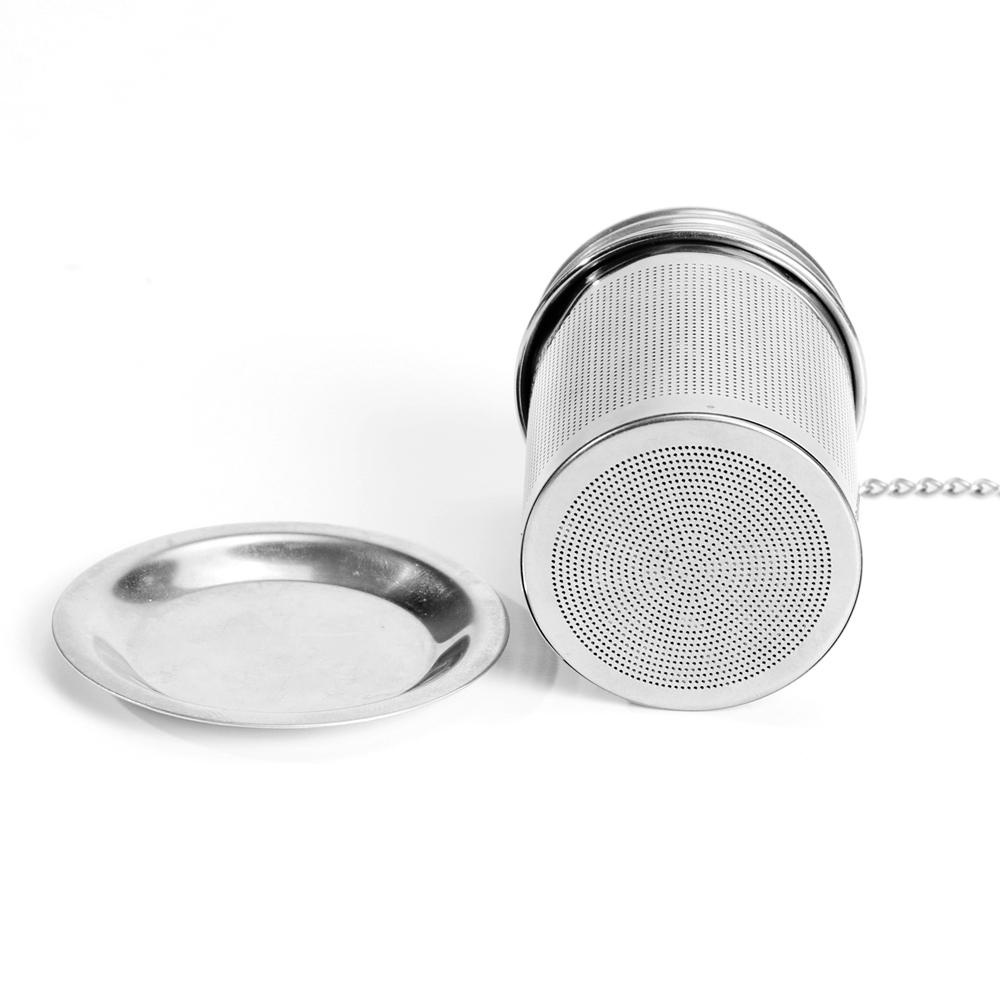 Set 1 / 2 Dụng Cụ Lọc Trà Bằng Lưới Kèm Nắp Và Dây Xích Mở Rộng