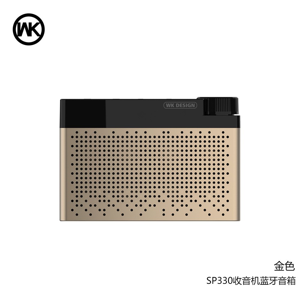 [Mã ELHACE giảm 4% đơn 300K] Loa di động cao cấp nhôm nguyên khối Bluetooth V4.1 nghe FM nhạc qua thẻ nhớ WK SP330