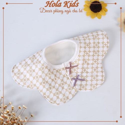 Khăn yếm tròn xoay 360 độ cotton mềm mại dễ thương Hola Kids Decor