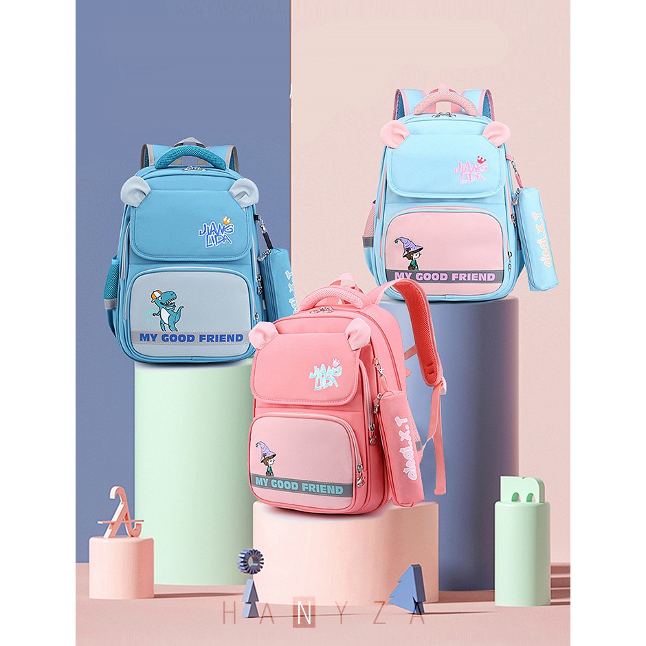 Balo học sinh tiểu học và trung học hoạ tiết hoạt hình