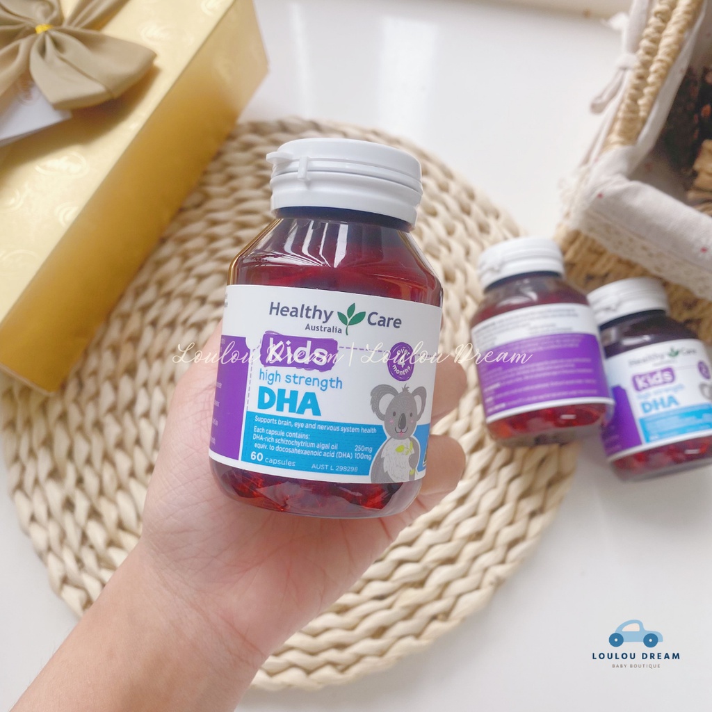 DHA Healthy Care cho bé sơ sinh Kid’s High Strength DHA 60 viên