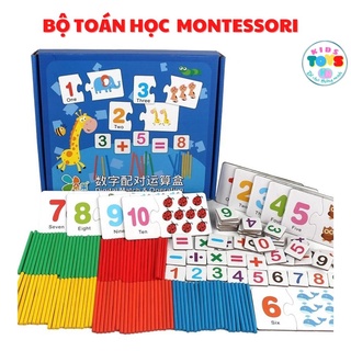 Bộ Que Tính Học Toán Và Thẻ Ghép Số Học Phép Tính Tư Duy Montessori Cho Bé Phát Triển Trí Thông Minh