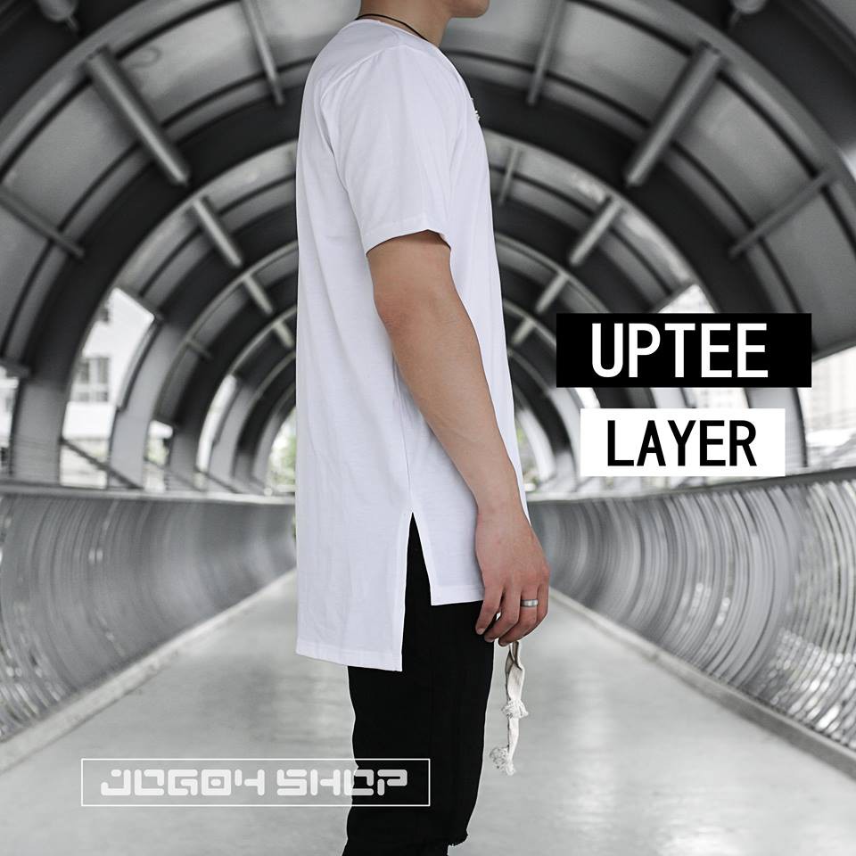 long tee layer áo thun xẻ tà