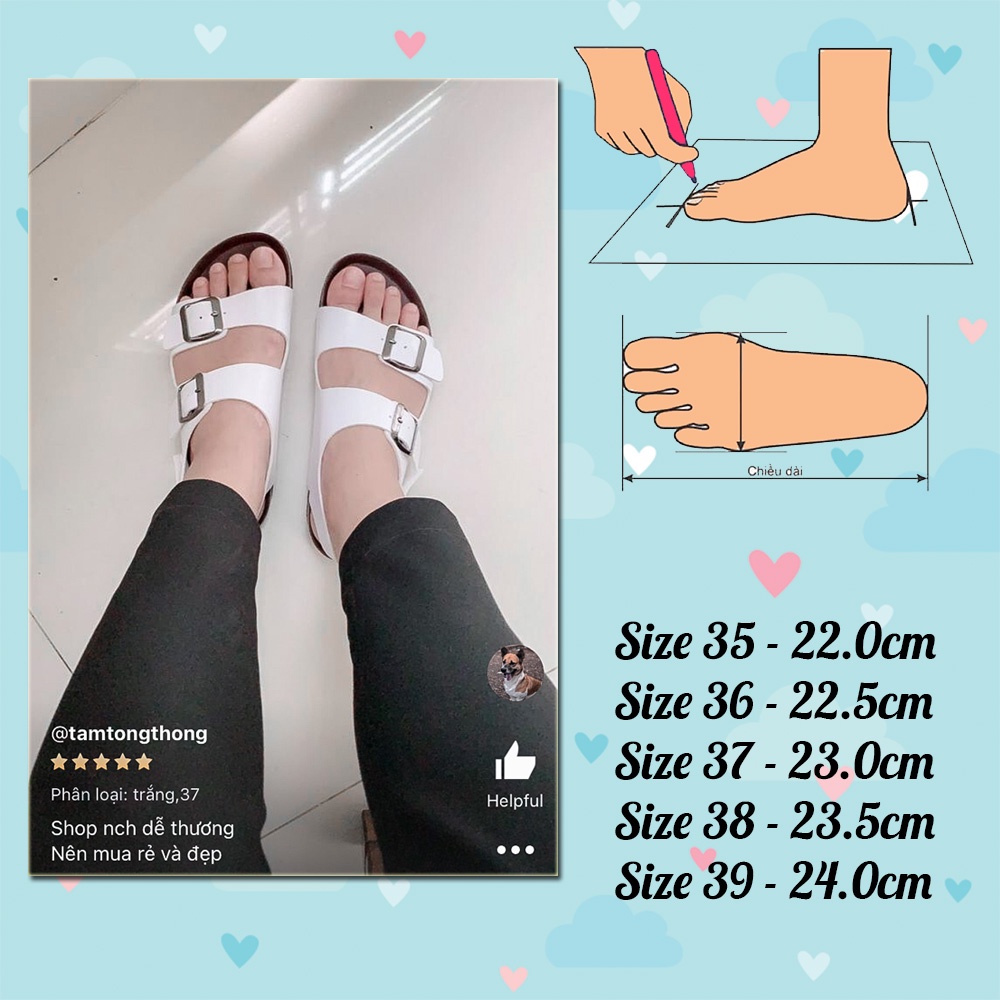 Giày sandal nữ đi học quai ngang đế trấu