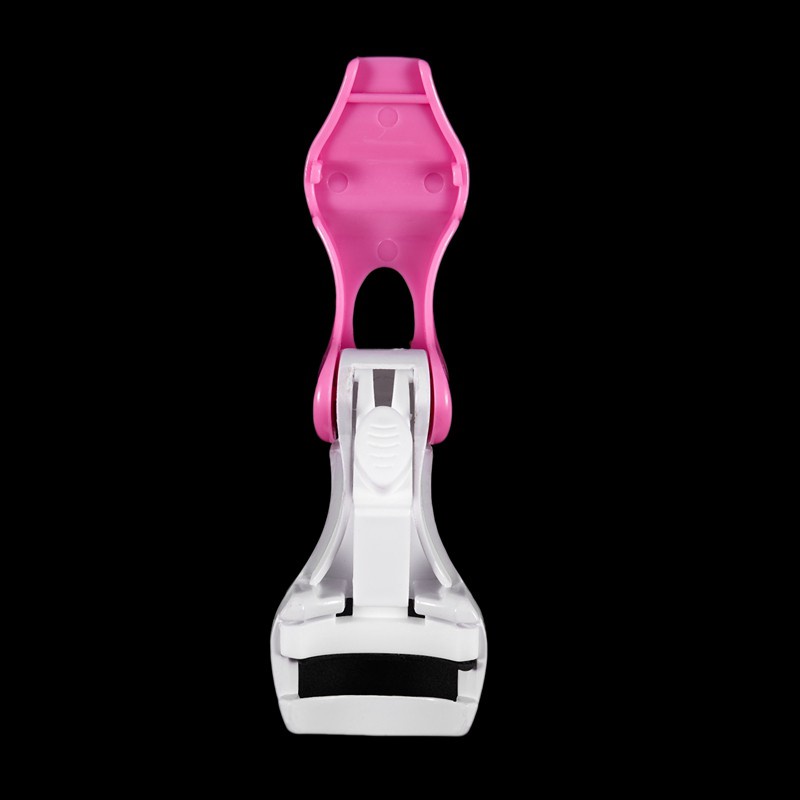 Women Cosmetic Tool Foldable White Pink Plastic Eyelash Curler