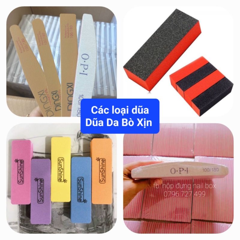 Dũa móng tay, Dũa da Bò, buffer nhám mịn, phào móng tay, dũa phào, dũa nhám
