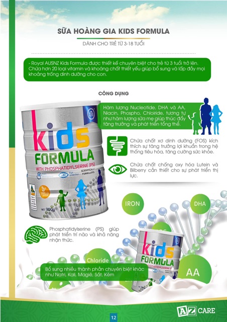 Sữa Hoàng Gia Úc Kids Formula 900g