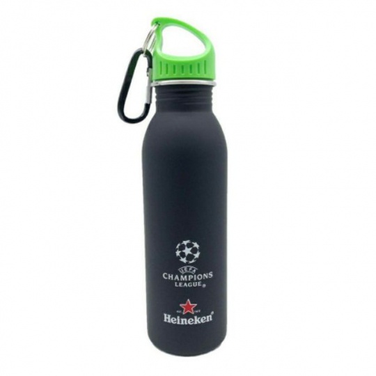 Bình Chai Giữ Nhiệt Nhôm Tĩnh Điện Heineken Lõi Inox Có Móc Treo