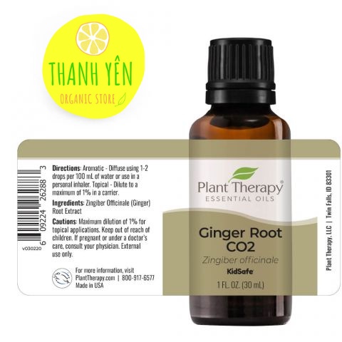 Tinh Dầu Gừng Plant Therapy - Organic Ginger Root CO2 Extract