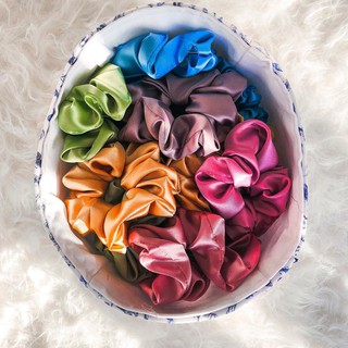 Dây Buộc Tóc Vải Thời Trang - Cột Tóc Scrunchies Phi Bóng Mới