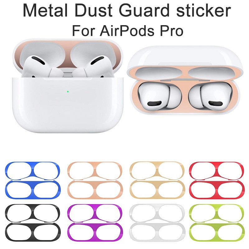 AIRPODS 1 2 3 PRO Miếng Dán Kim Loại Bảo Vệ Hộp sạc Tai Nghe Bluetooth Airpod Chất Lượng Cao Tính Năng Chống Bụi-