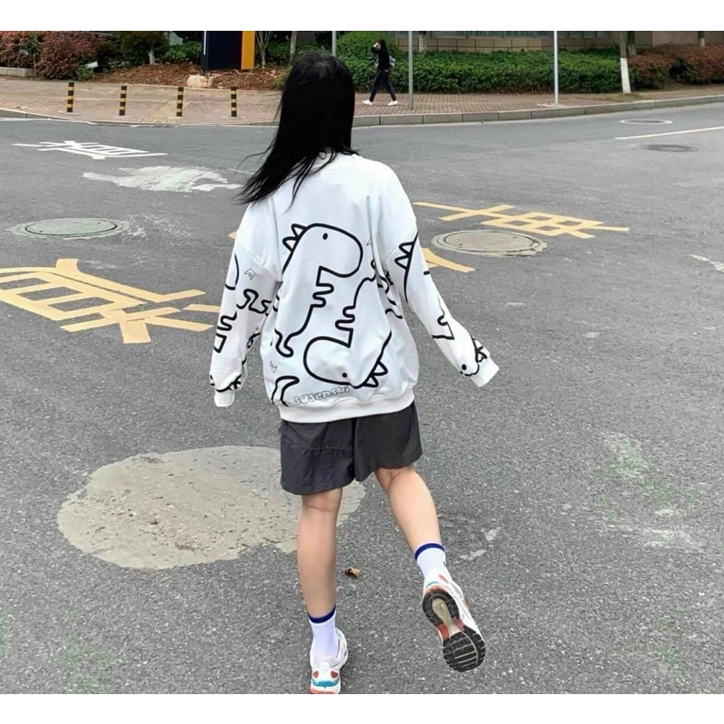 Sweater nỉ ngoại tay phồng khủng long 73k | BigBuy360 - bigbuy360.vn