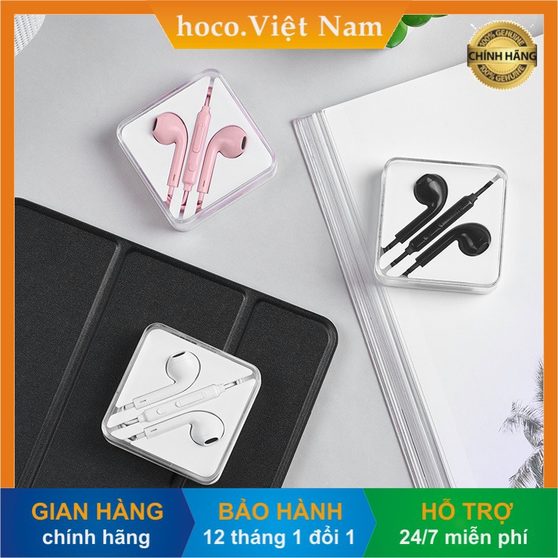 [Hoco. Việt Nam] Tai nghe HOCO M55 có dây đàn hồi cao, kèm mic, jack 3.5 mm - hàng chính hãng