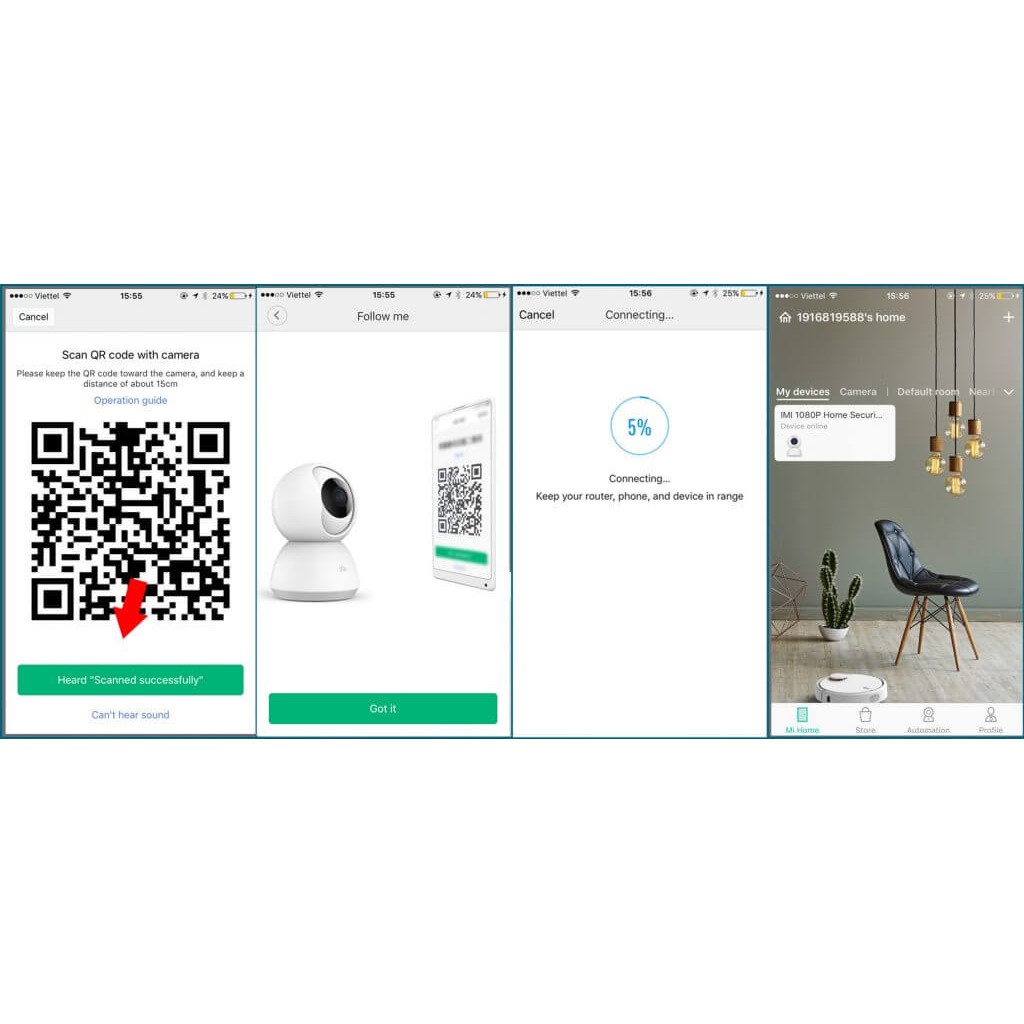 Camera chống trộm giám sát Xiaomi Mi Home 360° 1080P 2019 QDJ4058GL - Hàng Chính Hãng | BigBuy360 - bigbuy360.vn