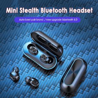 【ht】B5 TWS Bluetooth 5.0 Wireless Headphones Touch Control Waterproof Bluetooth 9D Stereo Headset
